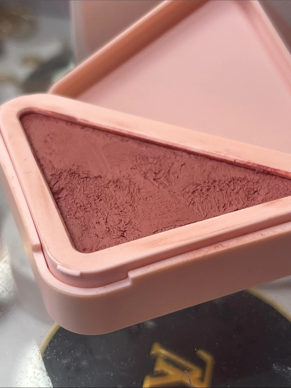 Prada touch cream to powder color blush in bow